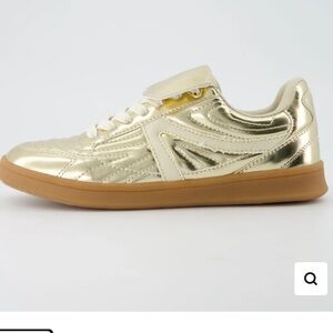 Metallic Gold Sneakers